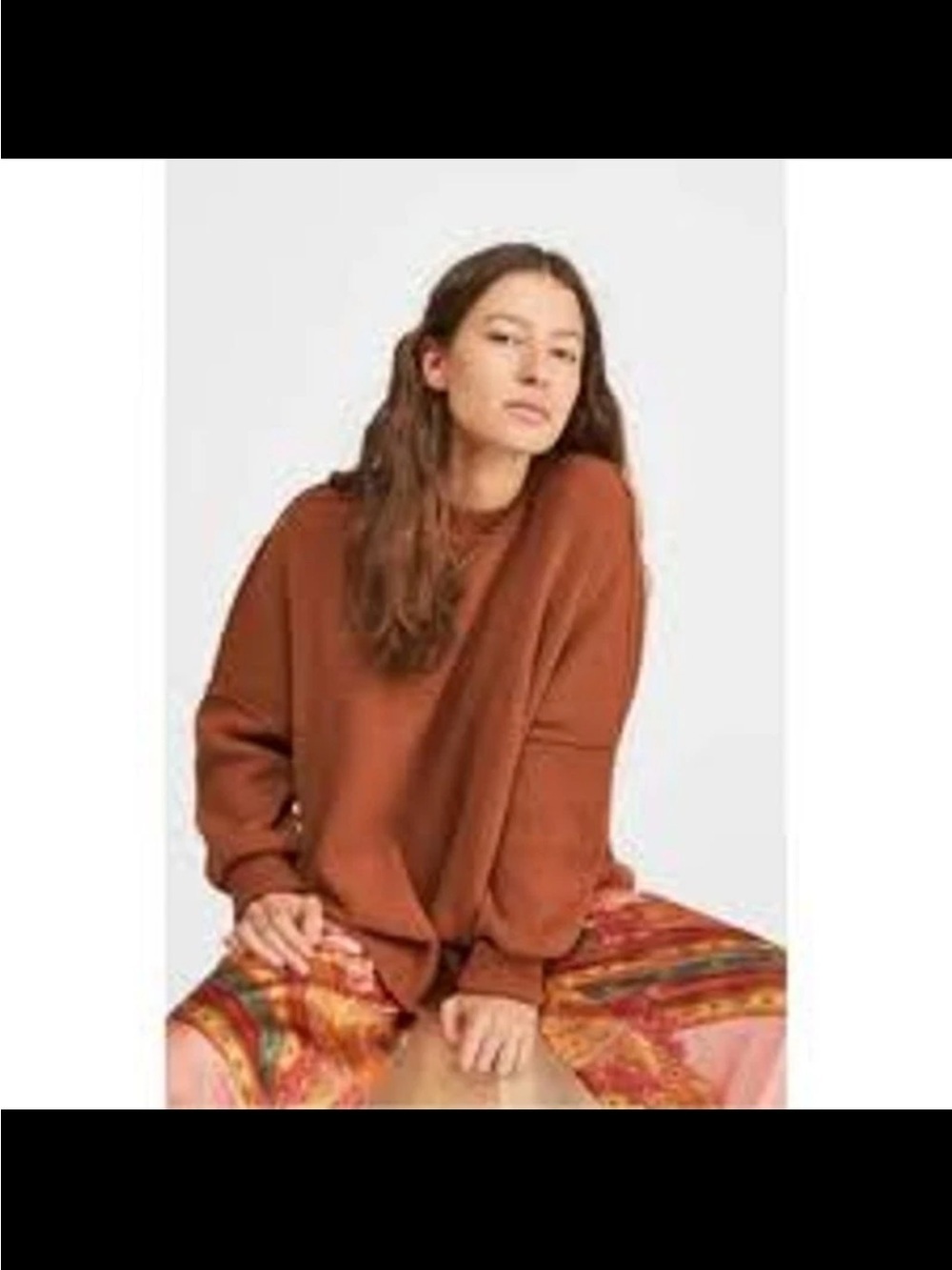 FREE PEOPLE Easy Street Oversize Sweater in Tuscan Earth SLOUCHY Size Small m